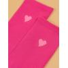 imageOYOANGLE Womens 1 Pairs Casual Heart Print Crew Socks Athletic Ankle Dress SocksHot Pink