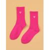 imageOYOANGLE Womens 1 Pairs Casual Heart Print Crew Socks Athletic Ankle Dress SocksHot Pink
