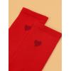 imageOYOANGLE Womens 1 Pairs Casual Heart Print Crew Socks Athletic Ankle Dress SocksRed