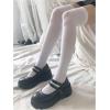 imageOYOANGLE Womens 3 Pairs Mid Calf Socks Over The Knee Thigh High Solid Breathable StockingsWhite