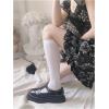 imageOYOANGLE Womens 3 Pairs Mid Calf Socks Over The Knee Thigh High Solid Breathable StockingsWhite