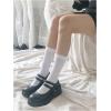 imageOYOANGLE Womens 3 Pairs Mid Calf Socks Over The Knee Thigh High Solid Breathable StockingsWhite