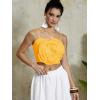 imageOYOANGLE Womens 3D Floral Cami Crop Tops Sleeveless Backless Summer Going Out Tops Vacation Party OutfitsGinger
