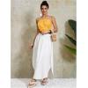imageOYOANGLE Womens 3D Floral Cami Crop Tops Sleeveless Backless Summer Going Out Tops Vacation Party OutfitsGinger