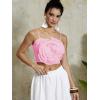 imageOYOANGLE Womens 3D Floral Cami Crop Tops Sleeveless Backless Summer Going Out Tops Vacation Party OutfitsPastel Pink