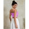 imageOYOANGLE Womens 3D Floral Cami Crop Tops Sleeveless Backless Summer Going Out Tops Vacation Party OutfitsPurple