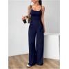 imageOYOANGLE Womens Backless Sleeveless Jumpsuits Wide Leg Rompers Spaghetti Strap Overalls Summer OutfitsDeep Blue
