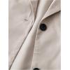 imageOYOANGLE Womens Button Down Short Sleeve Suit Blazers Lapel Neck Casual Work Office JacketsApricot