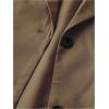 imageOYOANGLE Womens Button Down Short Sleeve Suit Blazers Lapel Neck Casual Work Office JacketsBrown