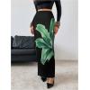 imageOYOANGLE Womens Floral Print Pencil Skirt Elastic High Waist Vacation Bodycon Maxi SkirtsGreen