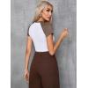 imageOYOANGLE Womens Heart Graphic Round Neck Short Sleeve T Shirt Raglan Sleeve Casual Trendy Cropped TeesBrown White