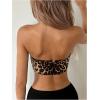 imageOYOANGLE Womens Leopard Print Criss Cross Halter Tank Top Cut Out Backless Y2K Crop TopsBrown