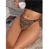 imageOYOANGLE Womens Leopard Print Rhinestone Panty Gstring Seamless No Show Underwear ThongsMulticolor