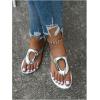 imageOYOANGLE Womens Metal Decor Flip Flop Thong Sandals Comfortable Slip on Flat SandalsSilver