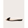 imageOYOANGLE Womens Metallic Transparent PVC Pointed Toe Flat Shoes Slip On Casual Outdoor Flat MulesBlack
