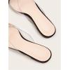 imageOYOANGLE Womens Metallic Transparent PVC Pointed Toe Flat Shoes Slip On Casual Outdoor Flat MulesBlack