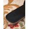 imageOYOANGLE Womens Metallic Twist Front Open Toe Flat Sandals Fashion Slide SandalsBlack