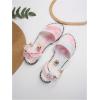 imageOYOANGLE Womens Pearl Decor Clear Straps Open Toe Flat Sandals Leather Outdoor Beach SandalsMulticolor