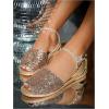 imageOYOANGLE Womens Peep Toe Slingback Flat Sandals Summer Comfortable Outdoor Casual SlidesRose Gold