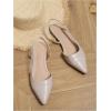 imageOYOANGLE Womens Pointed Toe Slingback Flats Slip on Flats Casual Dressy Office Work ShoesBeige