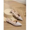 imageOYOANGLE Womens Pointed Toe Slingback Flats Slip on Flats Casual Dressy Office Work ShoesBeige