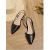 imageOYOANGLE Womens Pointed Toe Slingback Flats Slip on Flats Casual Dressy Office Work ShoesBlack