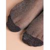 imageOYOANGLE Womens Sheer Glitter Ankle Socks Silky Transparent Socks Sparkly Shiny Short SockBlack