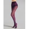 imageOYOANGLE Womens Sheer High Waist Pantyhose Tights Thigh High Stockings LeggingsPurple