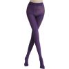 imageOYOANGLE Womens Sheer High Waist Pantyhose Tights Thigh High Stockings LeggingsPurple