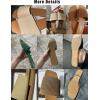 imageOYOANGLE Womens Single Band Square Open Toe Slide Sandals Summer Slip on Flat SandalsBrown