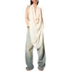 imageOYOANGLE Womens Backless Cowl Neck Sleeveless Tank Top Draped Front Chiffon Trendy TopsApricot