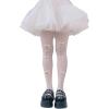 imageOYOANGLE Womens Bow Knot Hollow Out Lace Tights Thigh High Fishnet Stockings PantyhosePink
