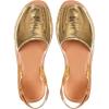 imageOYOANGLE Womens Peep Toe Slingback Flat Sandals Summer Comfortable Outdoor Casual SlidesGold