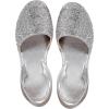imageOYOANGLE Womens Peep Toe Slingback Flat Sandals Summer Comfortable Outdoor Casual SlidesSilver