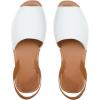 imageOYOANGLE Womens Peep Toe Slingback Flat Sandals Summer Comfortable Outdoor Casual SlidesWhite
