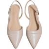 imageOYOANGLE Womens Pointed Toe Slingback Flats Slip on Flats Casual Dressy Office Work ShoesBeige