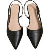 imageOYOANGLE Womens Pointed Toe Slingback Flats Slip on Flats Casual Dressy Office Work ShoesBlack