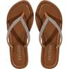 imageOYOANGLE Womens Rhinestone Glitter Flip Flop Sandals Open Post Flat Thongs SandalsBrown