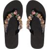 imageOYOANGLE Womens Rhinestone Jeweled Platform Flip Flops Boho Sparkly Wedge Thong Sandals Trendy Outdoor SlippersBlack