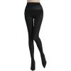 imageOYOANGLE Womens Sheer High Waist Pantyhose Tights Thigh High Stockings LeggingsBlack