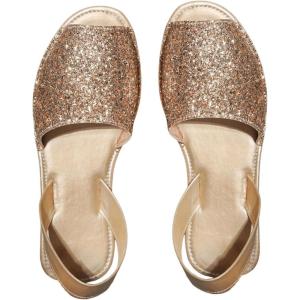 imageOYOANGLE Womens Peep Toe Slingback Flat Sandals Summer Comfortable Outdoor Casual SlidesRose Gold