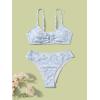 imageOYOANGLE Girls 2 Piece Ditsy Floral Bikini Swimsuit Ring Linked Ruched Bathing SuitBlue