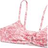 imageOYOANGLE Girls 2 Piece Ditsy Floral Bikini Swimsuit Ring Linked Ruched Bathing SuitRed