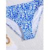 imageOYOANGLE Girls 2 Piece Floral Print Beach Swimsuit V Neck Spaghetti Strap Triangle Low Waist Bathing SuitBlue