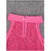 imageOYOANGLE Girls 2 Piece Outfit Sequin Sparkle Halter Neck Tank Top and Shorts SetHot Pink