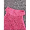 imageOYOANGLE Girls 2 Piece Outfit Sequin Sparkle Halter Neck Tank Top and Shorts SetHot Pink