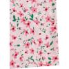 imageOYOANGLE Girls 2 Piece Outfits Floral Print Sleeveless Cute Cami Dresses and Short Sleeve Lettuce Trim Tie Front Top SetsPink White