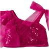 imageOYOANGLE Girls 2 Piece Outfits Sequin Sparkly Mesh Tank Top and High Waisted Shorts Dance SetHot Pink