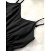 imageOYOANGLE Girls 2 Piece Outfits Short Sleeve Button Down Shirt Crop Top and Wide Leg Pants Jumpsuit SetBlack
