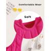 imageOYOANGLE Girls 2 Piece Outfits Sleeveless Rib Knit Notched Neck Crop Tank Top and Shorts Set TracksuitHot Pink